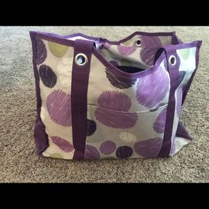 Large Purple, Polka Dot, Thirty-One Bag